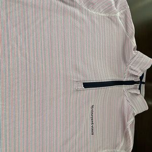 Sankaty vineyard vine quarter zip long sleeve polo